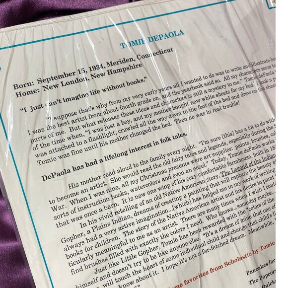 Tomie Depaola Scholastic Vintage 1991 NEW SEALED Cassette Tape - Picture 6 of 10